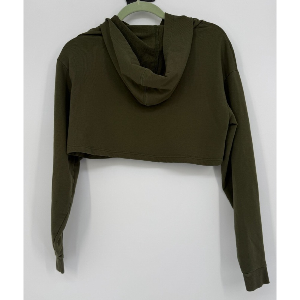 Balera Olive Green Cropped Hoodie Sweatshirt Dancewear Athleisure Women Small - Picture 2 of 6